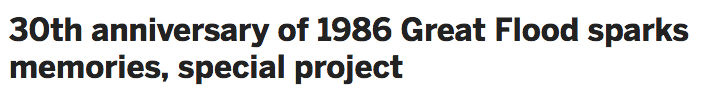 1986 Flood in the News