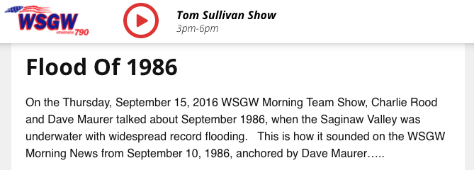 Screenshot of WSGW News Radio Segment